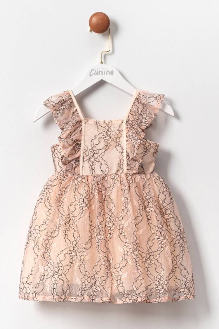Girl's Dress - Toptan Kız Çocuk Elbise 2-5Y 1014-CMN3456 - Brand: Cumino - Women & Kids, Baby Clothes Wholesale - Globality Store