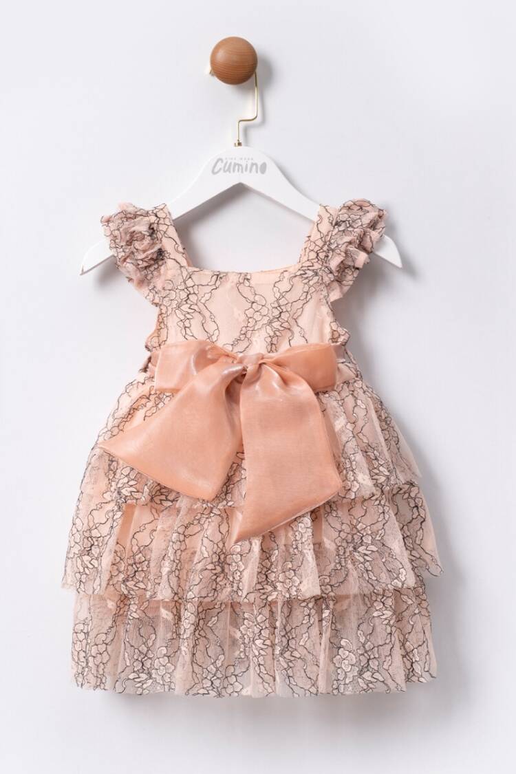 Girl's Dress - Toptan Kız Çocuk Elbise 2-5Y 1014-CMN3487 - Brand: Cumino - Women & Kids, Baby Clothes Wholesale - Globality Store