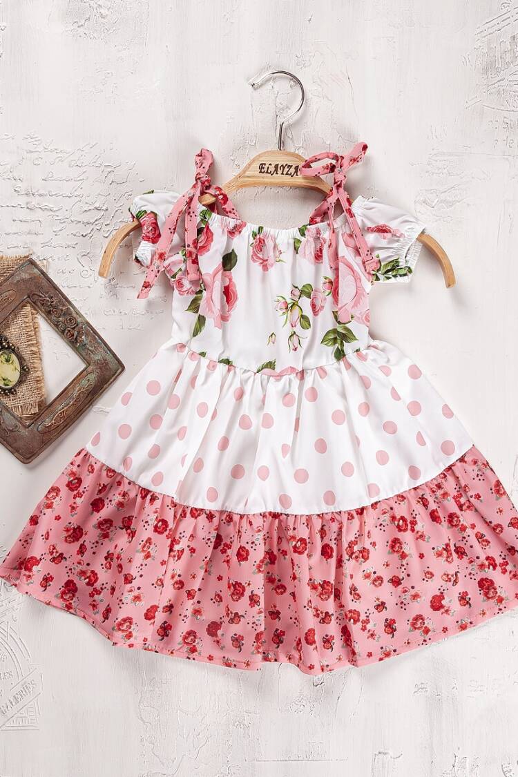 Girl's Dress - Toptan Kız Çocuk Elbise 2-5Y 2023-2208 - Brand: Elayza - Women & Kids, Baby Clothes Wholesale - Globality Store