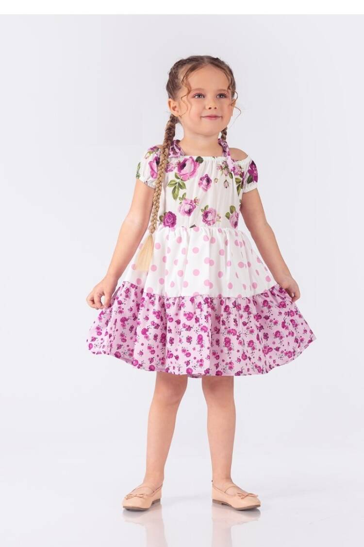 Girl's Dress - Toptan Kız Çocuk Elbise 2-5Y 2023-2208 - Brand: Elayza - Women & Kids, Baby Clothes Wholesale - Globality Store