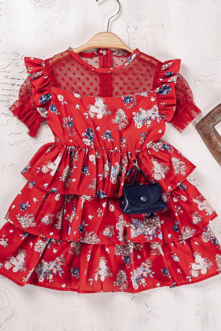 Girl's Dress - Toptan Kız Çocuk Elbise 2-5Y 2023-2327 - Brand: Elayza - Women & Kids, Baby Clothes Wholesale - Globality Store