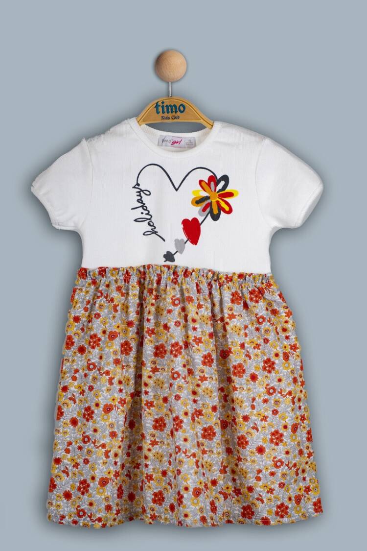 Girl's Dress - Toptan Kız Çocuk Elbise 2-5Y 1018-TK4DÜ042243282 - Brand: Timo - Women & Kids, Baby Clothes Wholesale - Globality Store