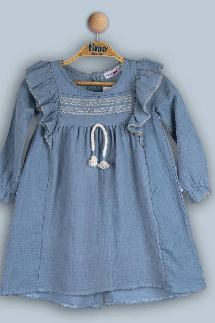 Girl's Dress - Toptan Kız Çocuk Elbise 2-5Y 1018-TK4DÜ082241872 - Brand: Timo - Women & Kids, Baby Clothes Wholesale - Globality Store