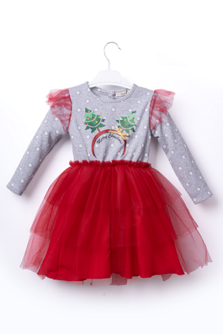 Girl's Dress - Toptan Kız Çocuk Elbise 3-6Y 1016-23259 - Brand: Büşra Bebe - Women & Kids, Baby Clothes Wholesale - Globality Store