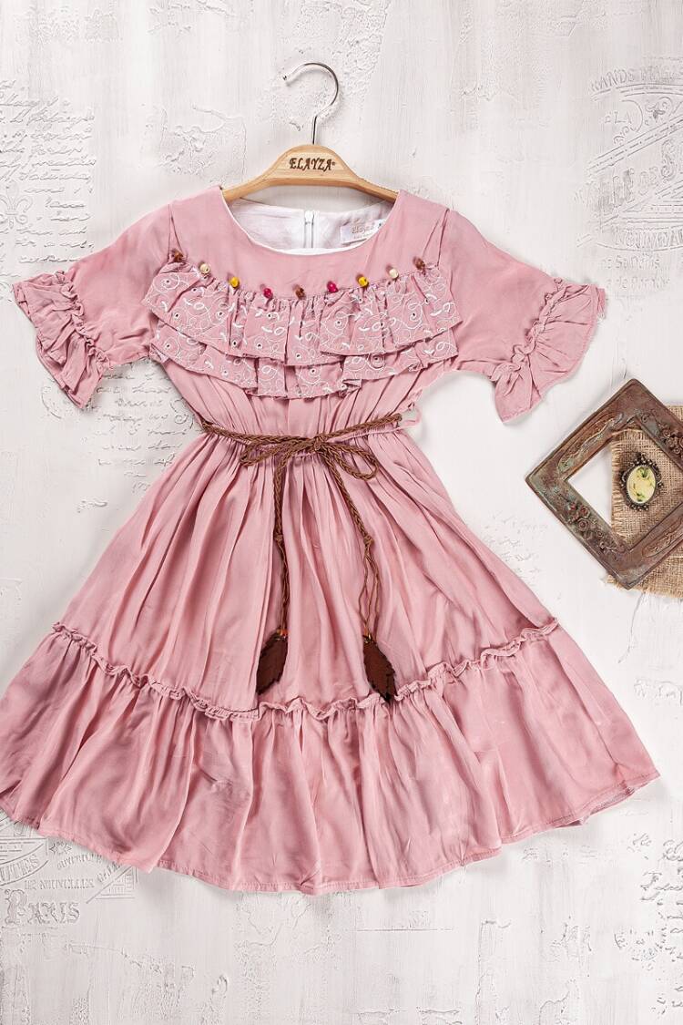 Girl's Dress - Toptan Kız Çocuk Elbise 5-8Y 2023-2236 - Brand: Elayza - Women & Kids, Baby Clothes Wholesale - Globality Store
