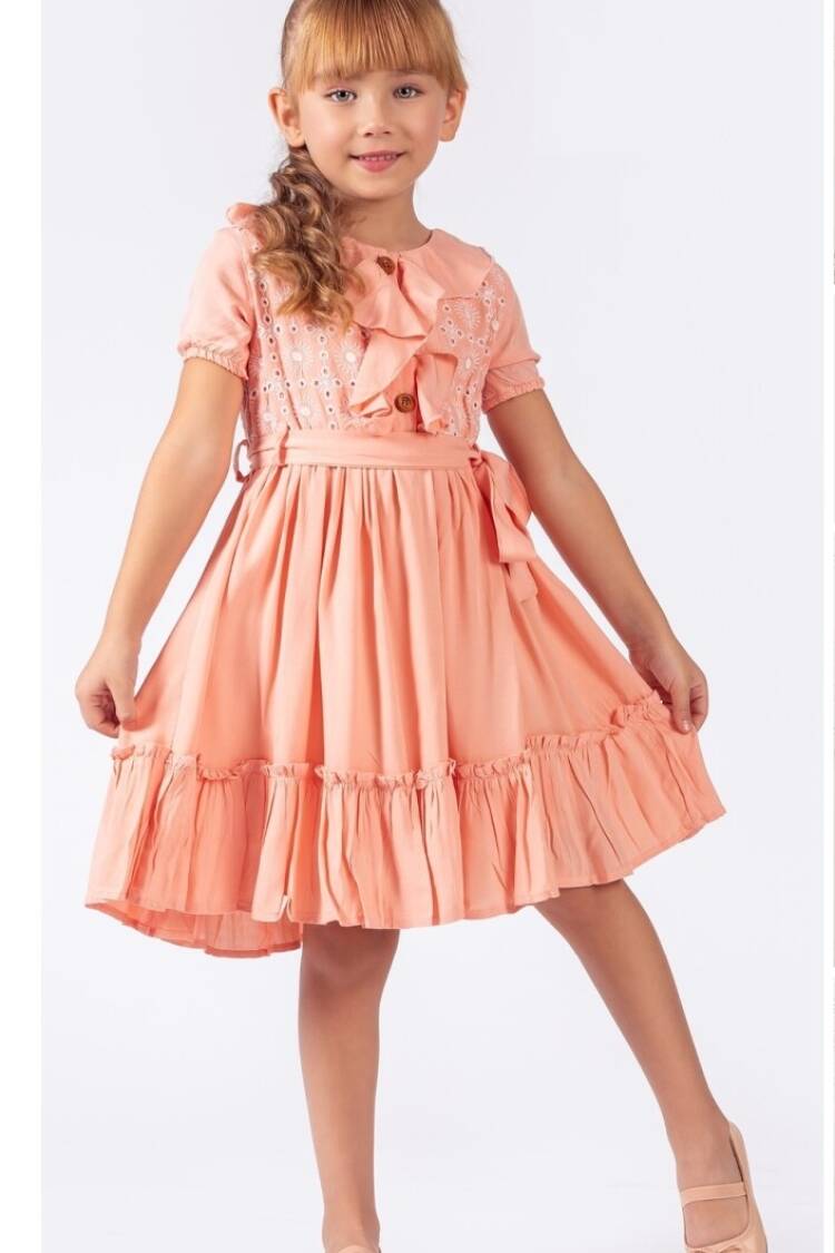 Girl's Dress - Toptan Kız Çocuk Elbise 5-8Y 2023-2242 - Brand: Elayza - Women & Kids, Baby Clothes Wholesale - Globality Store