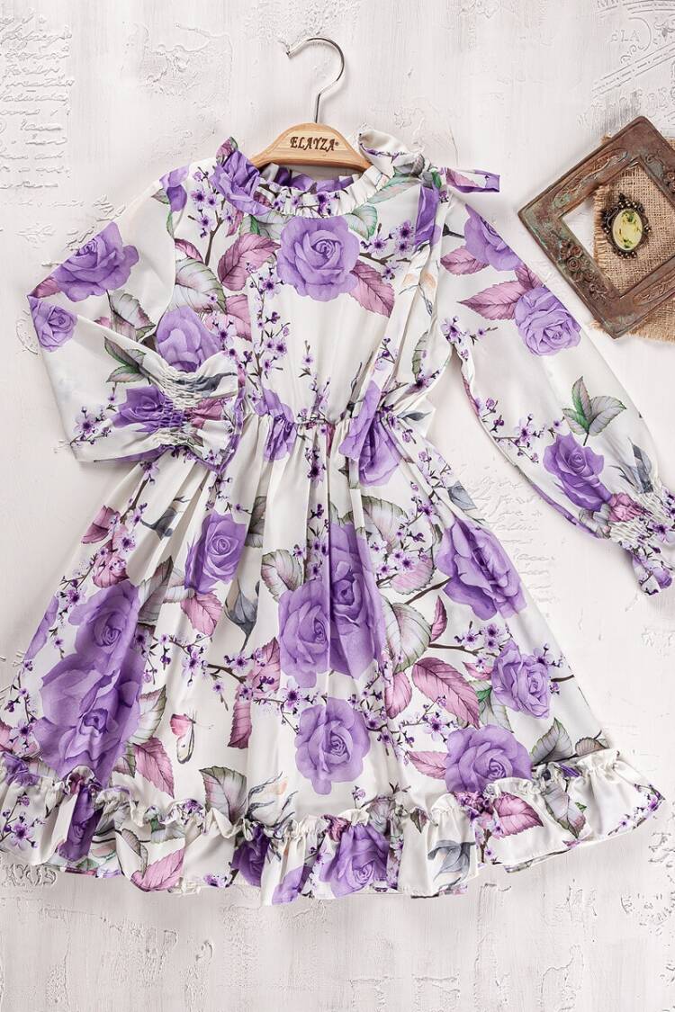 Girl's Dress - Toptan Kız Çocuk Elbise 5-8Y 2023-2276 - Brand: Elayza - Women & Kids, Baby Clothes Wholesale - Globality Store
