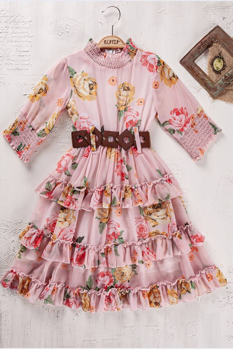 Girl's Dress - Toptan Kız Çocuk Elbise 5-8Y 2023-2311 - Brand: Elayza - Women & Kids, Baby Clothes Wholesale - Globality Store