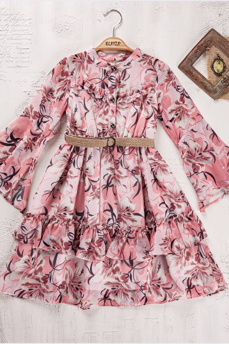 Girl's Dress - Toptan Kız Çocuk Elbise 5-8Y 2023-2315 - Brand: Elayza - Women & Kids, Baby Clothes Wholesale - Globality Store