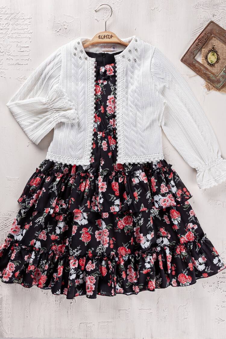 Girls' Suits - Toptan Kız Çocuk Elbise 5-8Y 2023-2319 - Brand: Elayza - Women & Kids, Baby Clothes Wholesale - Globality Store