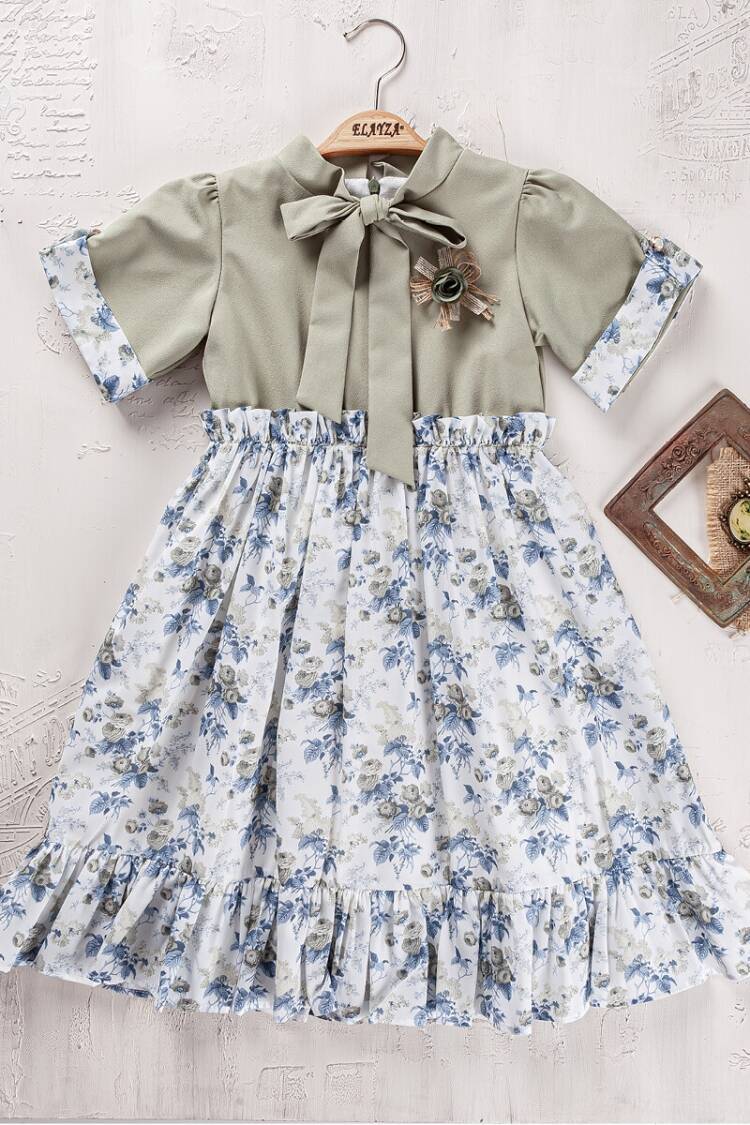 Girl's Dress - Toptan Kız Çocuk Elbise 5-8Y 2023-2335 - Brand: Elayza - Women & Kids, Baby Clothes Wholesale - Globality Store