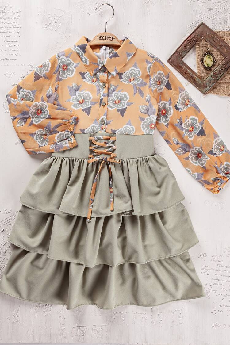 Girl's Dress - Toptan Kız Çocuk Elbise 5-8Y 2023-2354 - Brand: Elayza - Women & Kids, Baby Clothes Wholesale - Globality Store