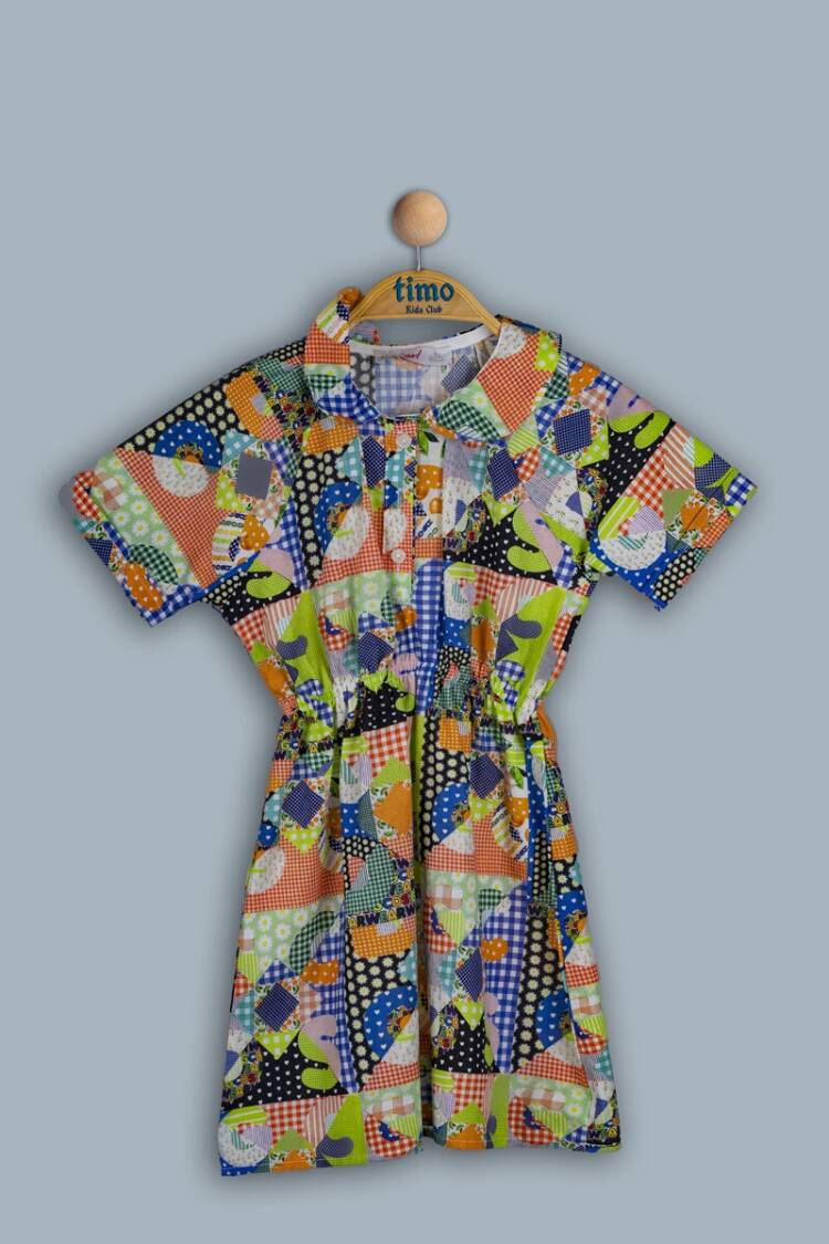 Girl's Dress - Toptan Kız Çocuk Elbise 6-9Y 1018-TK4DÜ012243473 - Brand: Timo - Women & Kids, Baby Clothes Wholesale - Globality Store