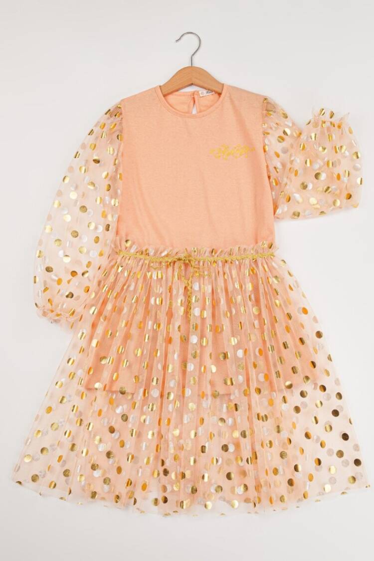 Girl's Dress - Toptan Kız Çocuk Elbise 7-10Y 1016-24111 - Brand: Büşra Bebe - Women & Kids, Baby Clothes Wholesale - Globality Store