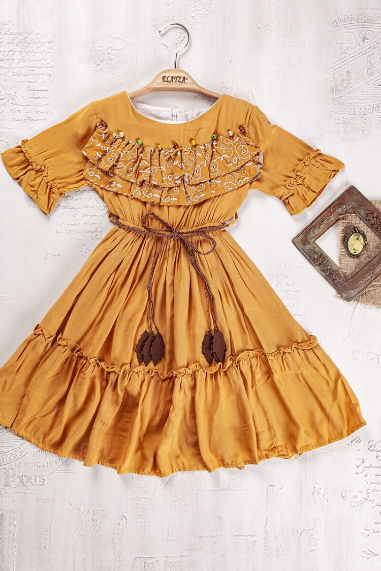 Girl's Dress - Toptan Kız Çocuk Elbise 9-12Y 2023-2237 - Brand: Elayza - Women & Kids, Baby Clothes Wholesale - Globality Store