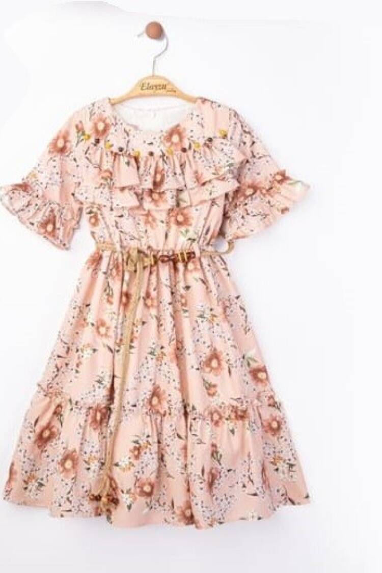Girl's Dress - Toptan Kız Çocuk Elbise 9-12Y 2023-2251 - Brand: Elayza - Women & Kids, Baby Clothes Wholesale - Globality Store