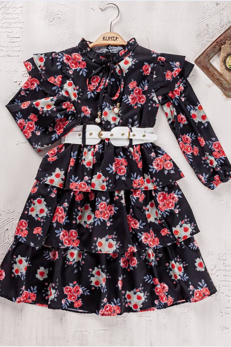 Girl's Dress - Toptan Kız Çocuk Elbise 9-12Y 2023-2310 - Brand: Elayza - Women & Kids, Baby Clothes Wholesale - Globality Store