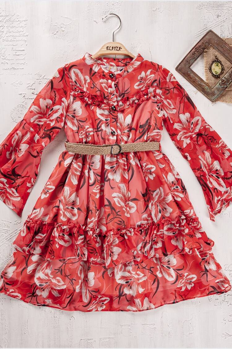Girl's Dress - Toptan Kız Çocuk Elbise 9-12Y 2023-2316 - Brand: Elayza - Women & Kids, Baby Clothes Wholesale - Globality Store