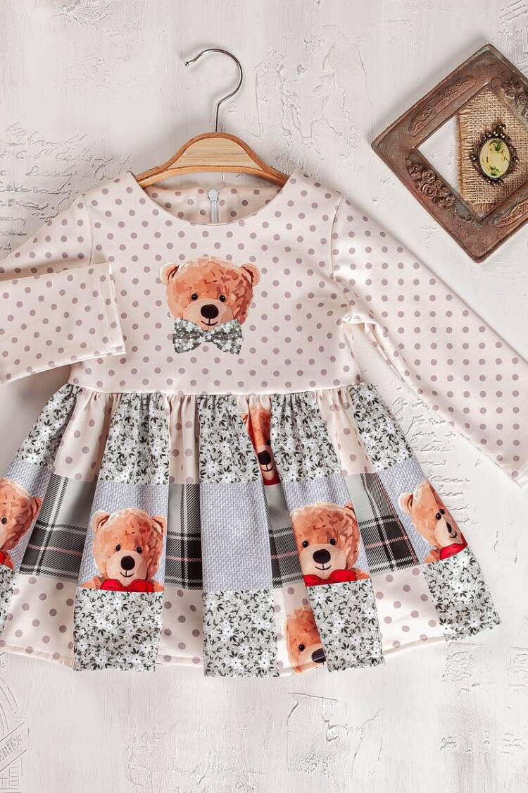 Baby Dress - Toptan Kız Çocuk Elbise 9-24 Ay 2023-23103 - Brand: Elayza - Women & Kids, Baby Clothes Wholesale - Globality Store