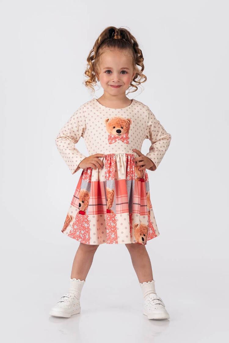 Baby Dress - Toptan Kız Çocuk Elbise 9-24 Ay 2023-23103 - Brand: Elayza - Women & Kids, Baby Clothes Wholesale - Globality Store