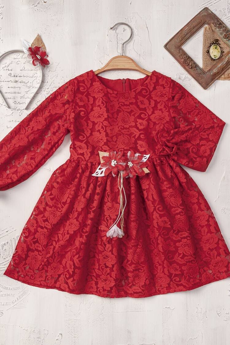 Girl's Dress - Toptan Kız Çocuk Elbisesi 3-6Y 2023-2402 - Brand: Elayza - Women & Kids, Baby Clothes Wholesale - Globality Store