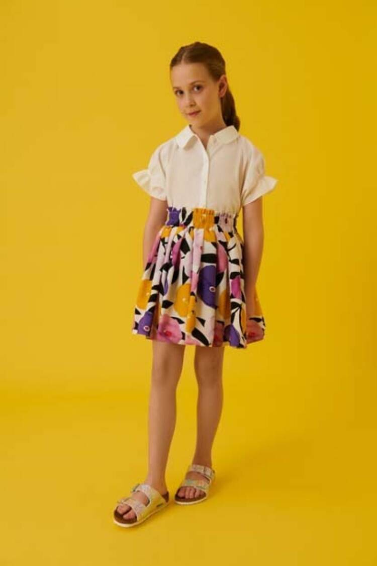 Girls' Bottom Wear - Toptan Kız Çocuk Etek 4-14Y 2012-SK07373 - Brand: LiaLea - Women & Kids, Baby Clothes Wholesale - Globality Store