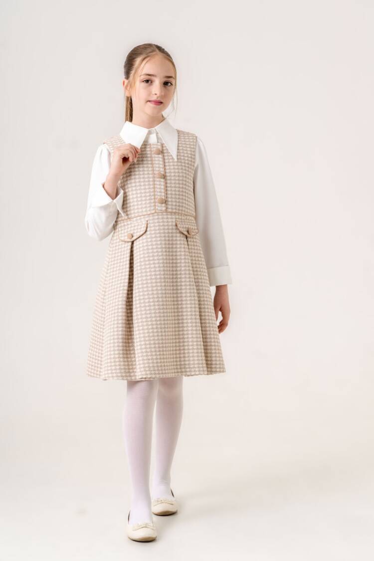 Girl's Dress - Toptan Kız Çocuk Gömlekli Elbise 10-13Y 2008-5707 - Brand: Gocoland - Women & Kids, Baby Clothes Wholesale - Globality Store