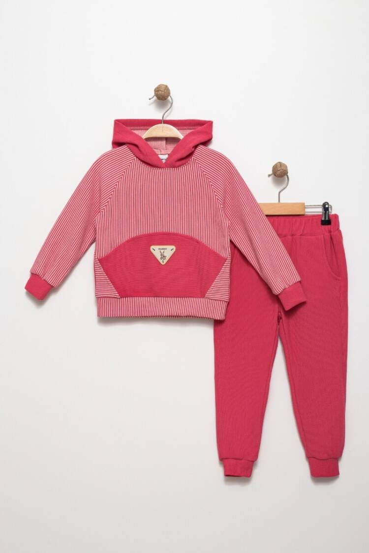 Girls' Suits - Toptan Kız Çocuk Kapüşonlu Eşofman Takım 4-8 Yaş 2041-K24-8001 - Brand: Pafim - Women & Kids, Baby Clothes Wholesale - Globality Store
