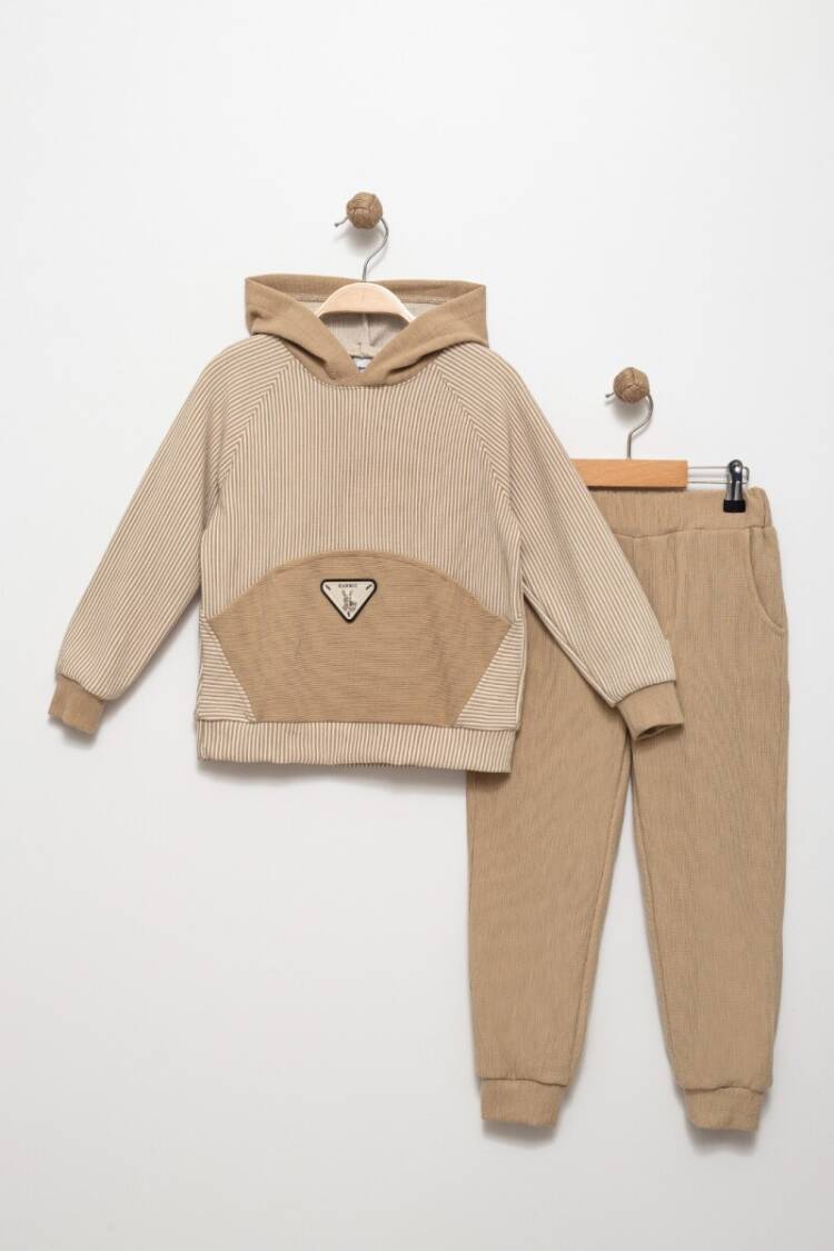 Girls' Suits - Toptan Kız Çocuk Kapüşonlu Eşofman Takım 4-8 Yaş 2041-K24-8001 - Brand: Pafim - Women & Kids, Baby Clothes Wholesale - Globality Store