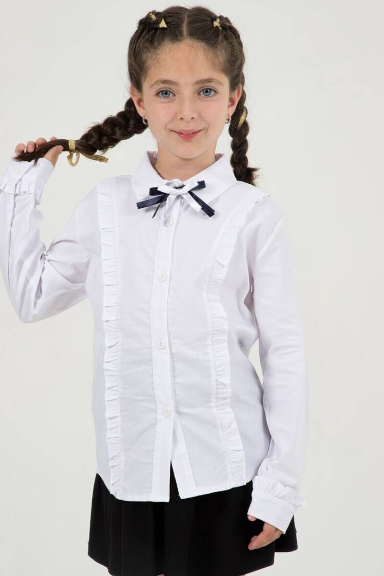 Girl's Shirt - Toptan Kız Çocuk Okul Gömleği 7-10Y 1016-24214 - Brand: Büşra Bebe - Women & Kids, Baby Clothes Wholesale - Globality Store