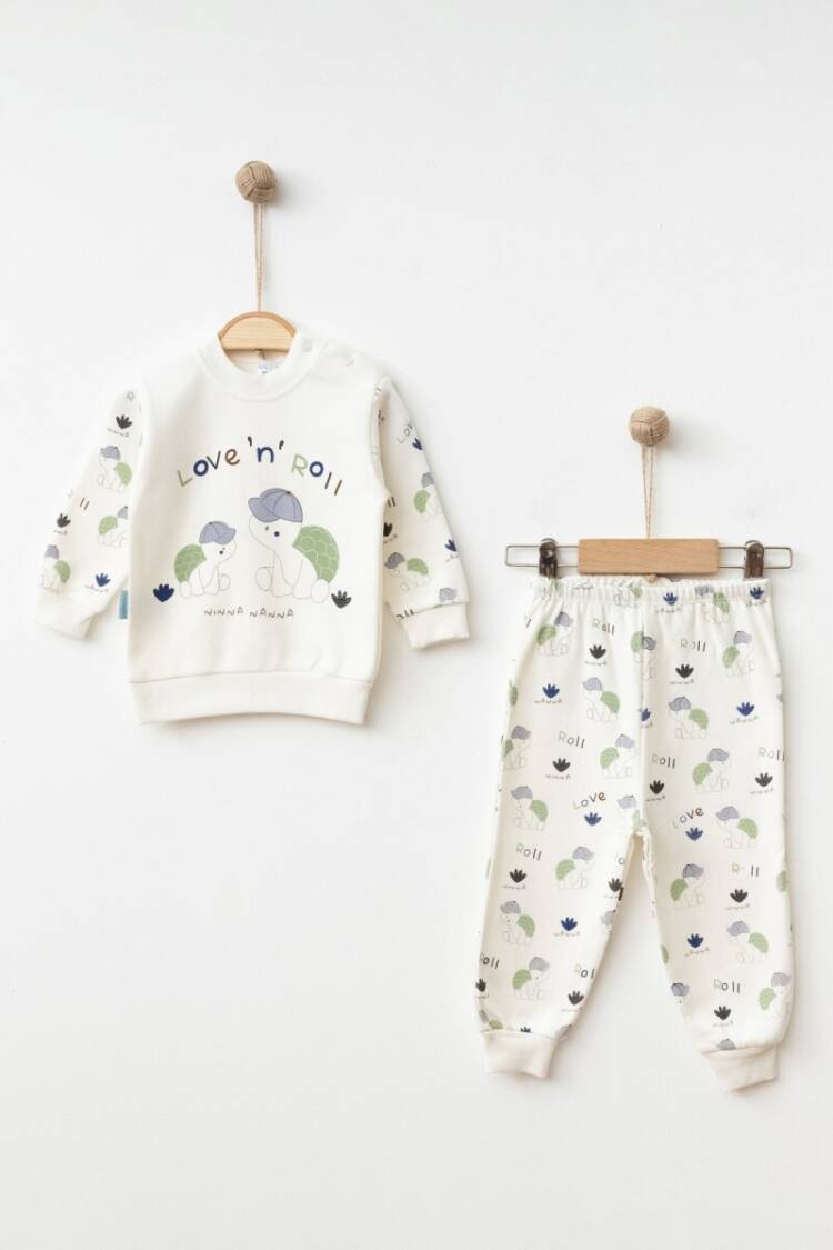 Underwear - Socks - Pajamas - Toptan Kız Çocuk Pijama Takımı 6-12M 2017-2376 - Brand: Hoppidik - Women & Kids, Baby Clothes Wholesale - Globality Store