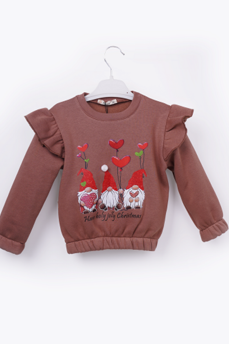 Girls' Tops - Toptan Kız Çocuk Sweatshirt 3-6Y 1016-23256 - Brand: Büşra Bebe - Women & Kids, Baby Clothes Wholesale - Globality Store