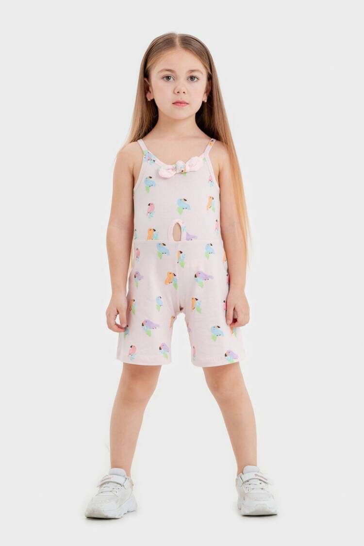 Girl's Jumpsuit - Toptan Kız Çocuk Tulum 2-5Y 1099-1261 - Brand: Tuffy - Women & Kids, Baby Clothes Wholesale - Globality Store