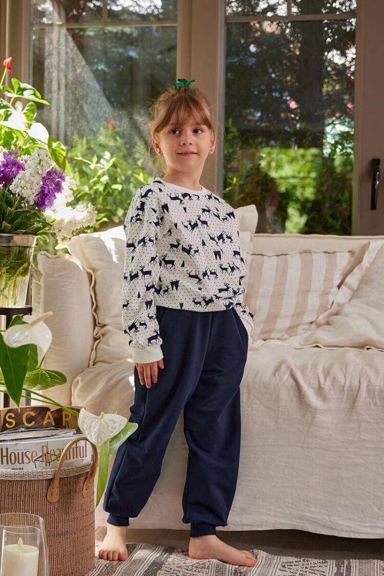 Girl's Pajamas - Toptan Kız Çocuk Uzun Kollu Pijama Takımı 3-12Y 1070-ZK24-126263 - Brand: Zeyland - Women & Kids, Baby Clothes Wholesale - Globality Store