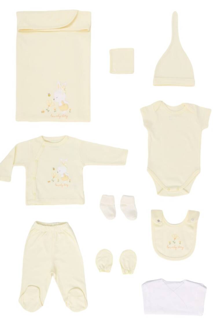 Baby Sets - Toptan Unisex Bebek 10'lu Yenidoğan Takım 0-3M 2020-10076 - Brand: Bebitof - Women & Kids, Baby Clothes Wholesale - Globality Store
