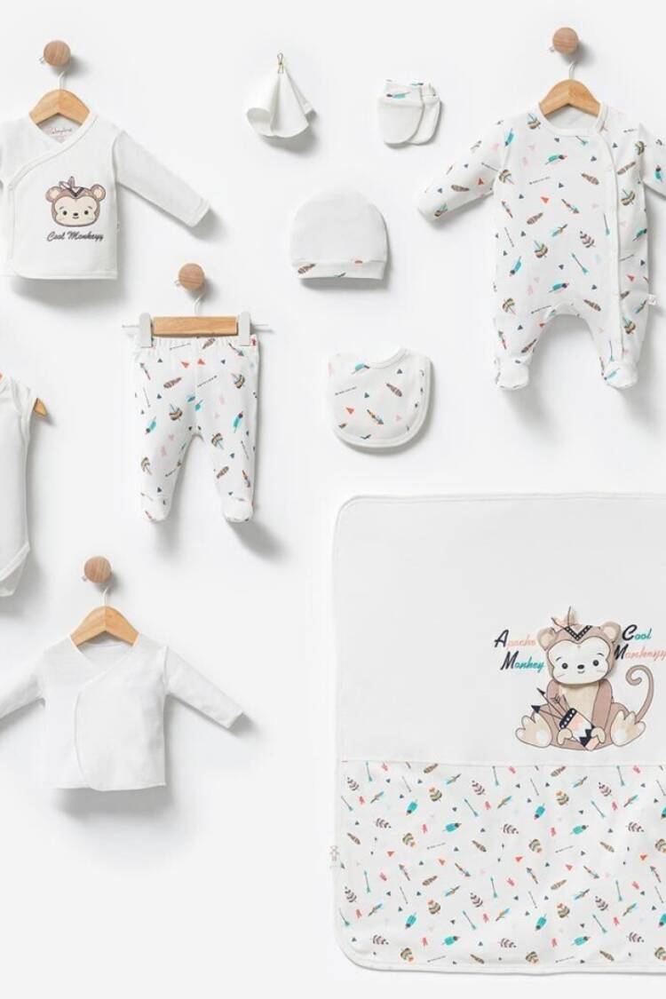 Baby Sets - Toptan Unisex Bebek 10'lu Yenidoğan Takım 0M 2015-BBLN-9570 - Brand: Babyline - Women & Kids, Baby Clothes Wholesale - Globality Store