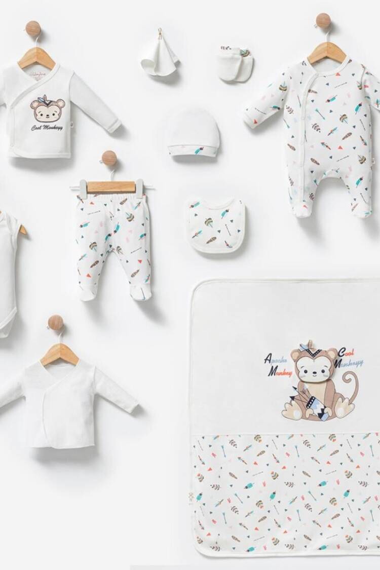 Baby Sets - Toptan Unisex Bebek 10'lu Yenidoğan Takım 0M 2015-BBLN-9570 - Brand: Babyline - Women & Kids, Baby Clothes Wholesale - Globality Store