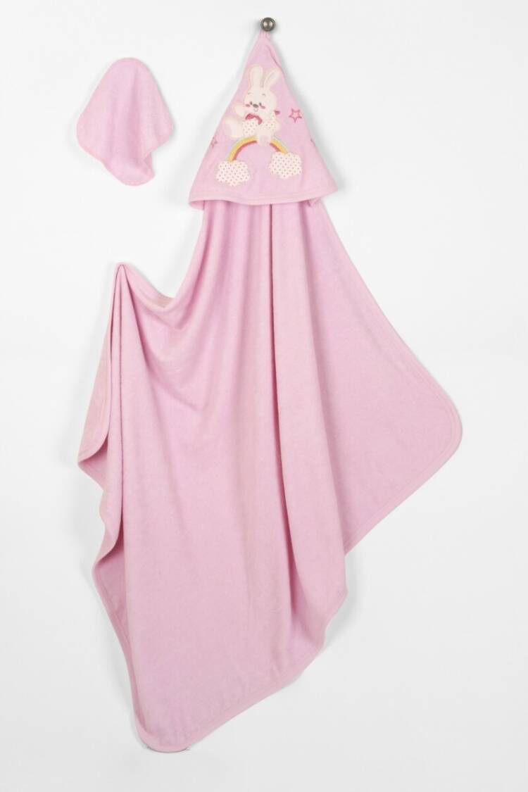 Towel and Bathrobe - Toptan Unisex Bebek 2'li Havlu ve Banyo Kesesi Takım 85x85cm. 2015-9-668 - Brand: Babyline - Women & Kids, Baby Clothes Wholesale - Globality Store