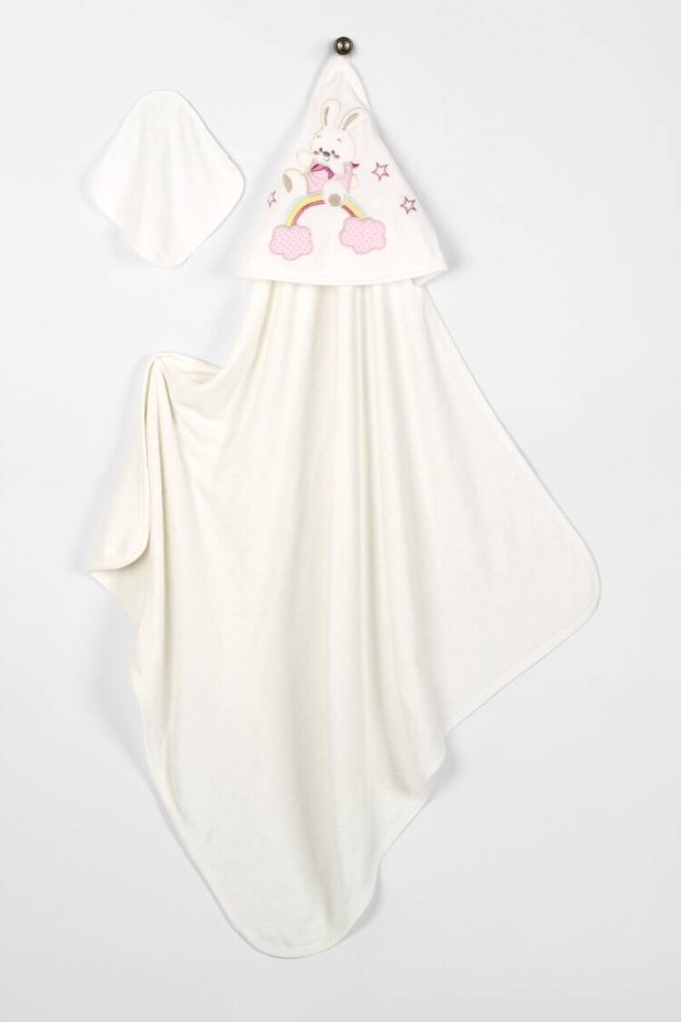 Towel and Bathrobe - Toptan Unisex Bebek 2'li Havlu ve Banyo Kesesi Takım 85x85cm. 2015-9-668 - Brand: Babyline - Women & Kids, Baby Clothes Wholesale - Globality Store