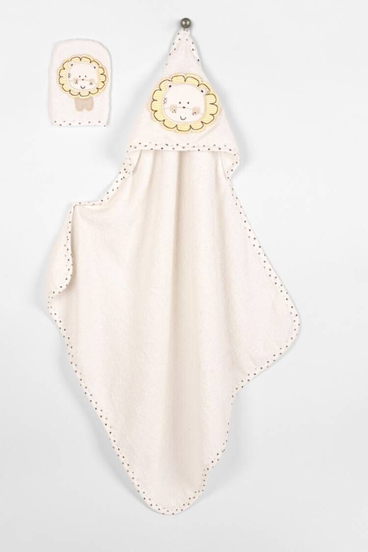 Towel and Bathrobe - Toptan Unisex Bebek 2'li Havlu ve Banyo Kesesi Takım 85x85cm. 2015-9-762 - Brand: Babyline - Women & Kids, Baby Clothes Wholesale - Globality Store