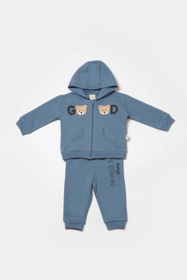 Baby Sets - Toptan Unisex Bebek 2'li Hırka ve Pantolon Takımı 3-24M %100 Organik Pamuk Cosy 2022-CSY8005 - Brand: BabyCosy - Women & Kids, Baby Clothes Wholesale - Globality Store