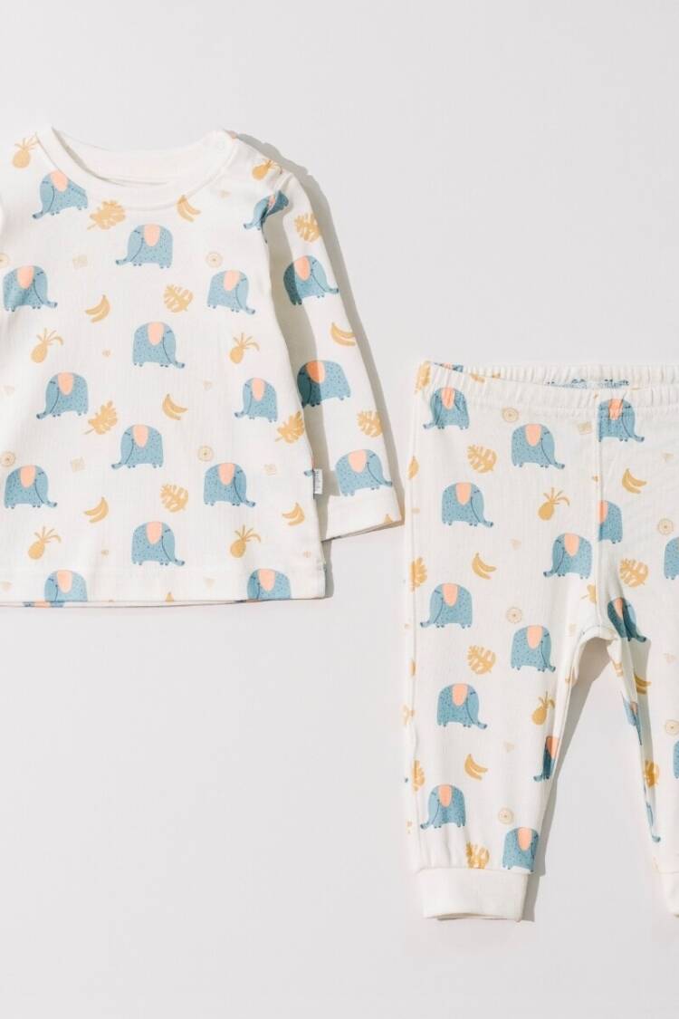 Underwear - Socks - Pajamas - Toptan Unisex Bebek 2'li Pijama Takımı 9-36M 2030-5940 - Brand: Pambuliq - Women & Kids, Baby Clothes Wholesale - Globality Store