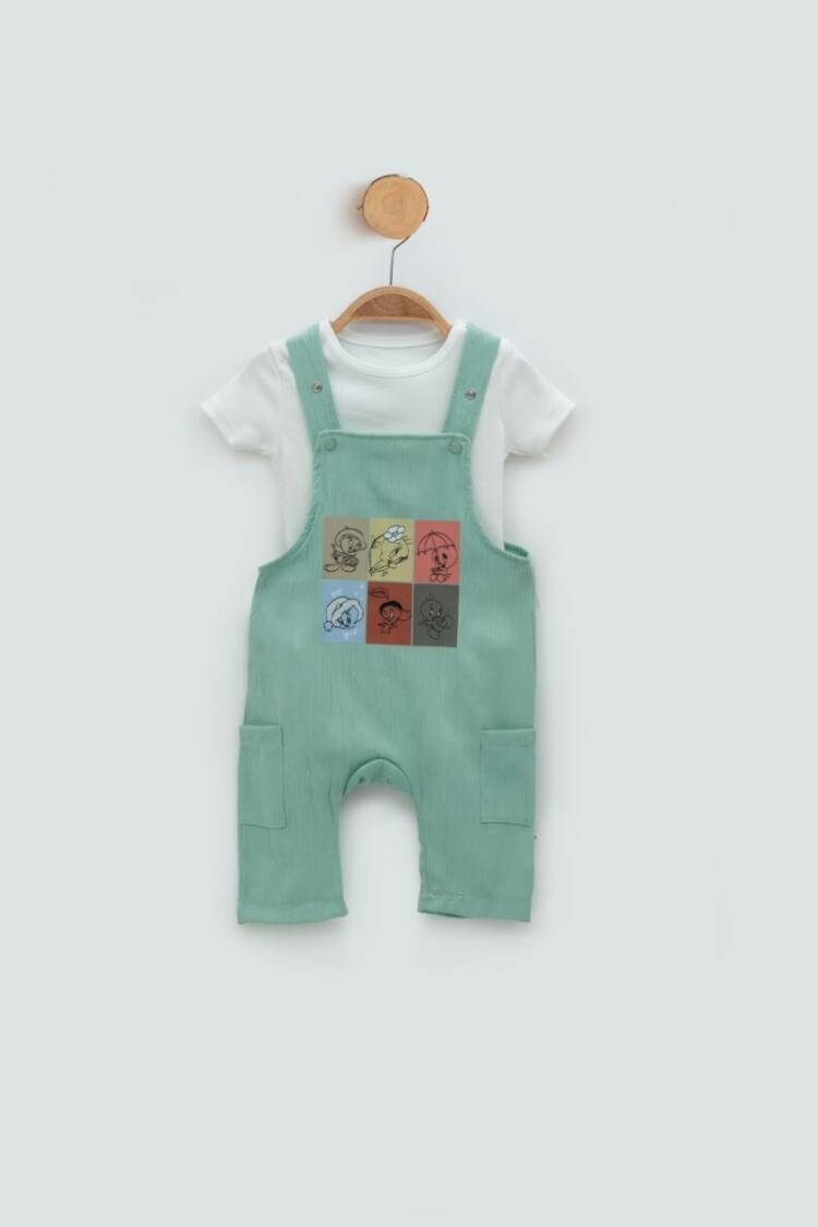 Baby Sets - Toptan Unisex Bebek 2'li Salopet ve Tişört Takımı 3-12M 2018-2353 - Brand: Minicorn - Women & Kids, Baby Clothes Wholesale - Globality Store