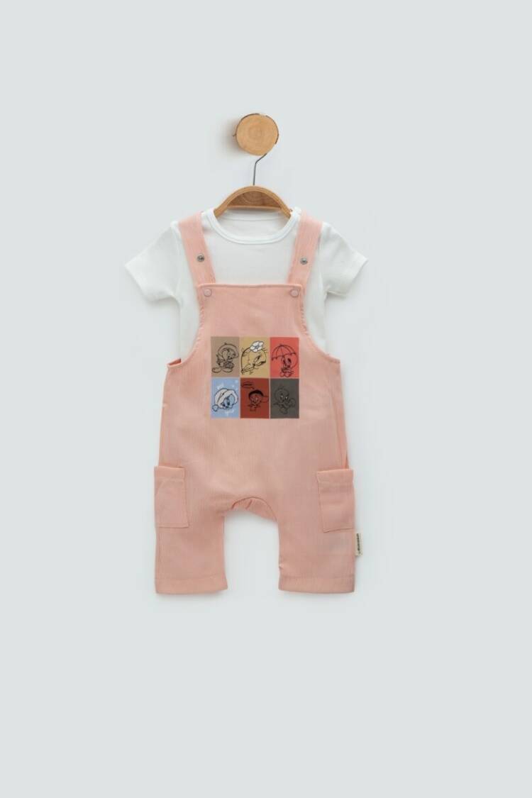 Baby Sets - Toptan Unisex Bebek 2'li Salopet ve Tişört Takımı 3-12M 2018-2353 - Brand: Minicorn - Women & Kids, Baby Clothes Wholesale - Globality Store