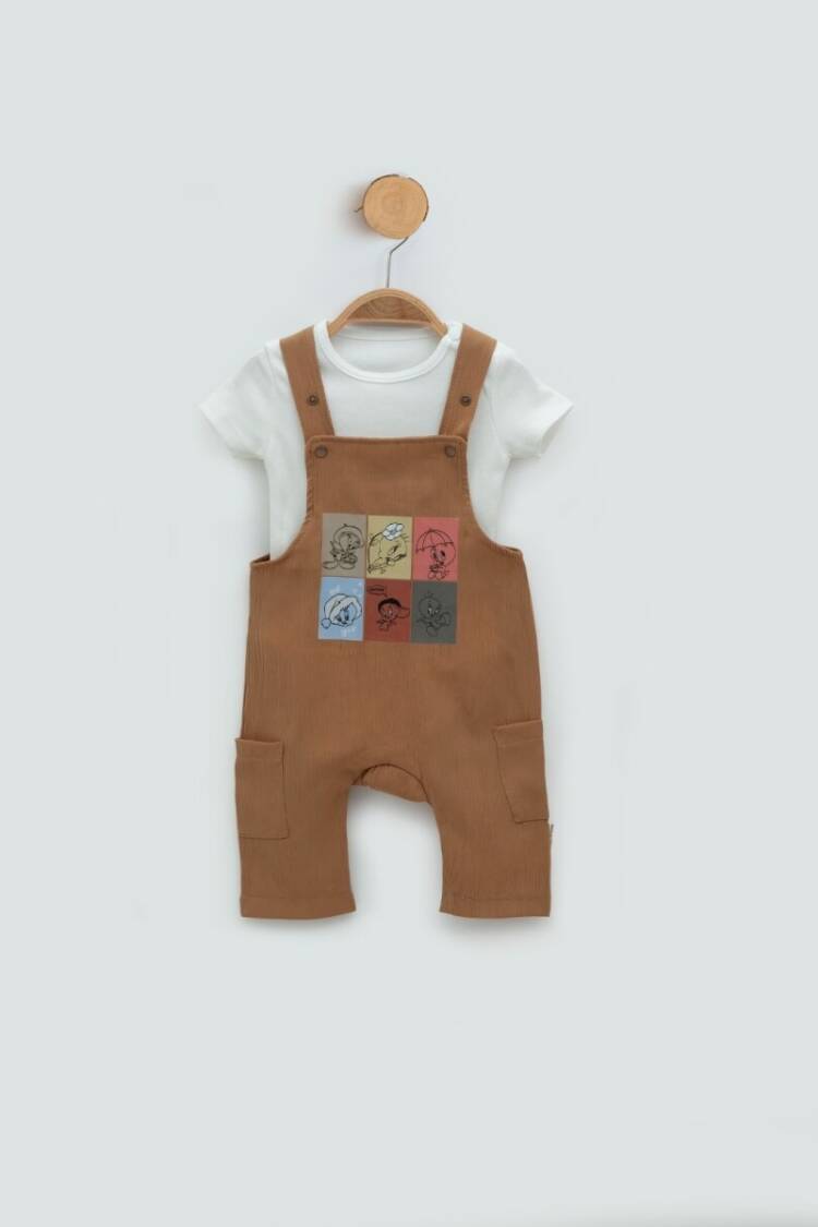 Baby Sets - Toptan Unisex Bebek 2'li Salopet ve Tişört Takımı 3-12M 2018-2353 - Brand: Minicorn - Women & Kids, Baby Clothes Wholesale - Globality Store
