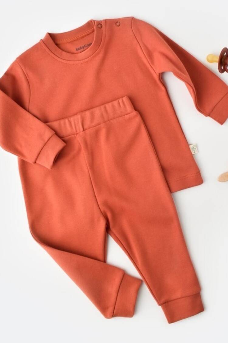 Baby Sets - Toptan Unisex Bebek 2'li Sweatshirt ve Pantolon Takımı %100 Organik Pamuk 3-24M Baby Cosy 2022-CSY30 - Brand: BabyCosy - Women & Kids, Baby Clothes Wholesale - Globality Store