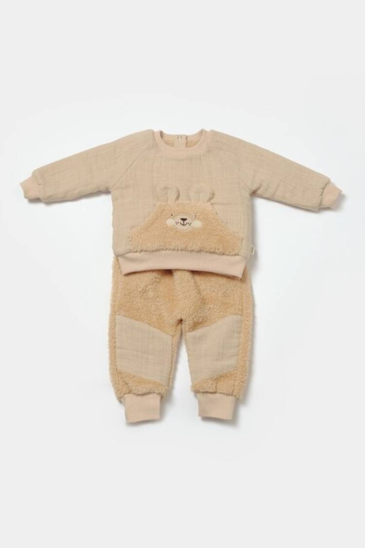 Baby Sets - Toptan Unisex Bebek 2'li Sweatshirt ve Pantolon Takımı %100 Pamuk Baby Cosy 2022-CSYM7032 - Brand: BabyCosy - Women & Kids, Baby Clothes Wholesale - Globality Store