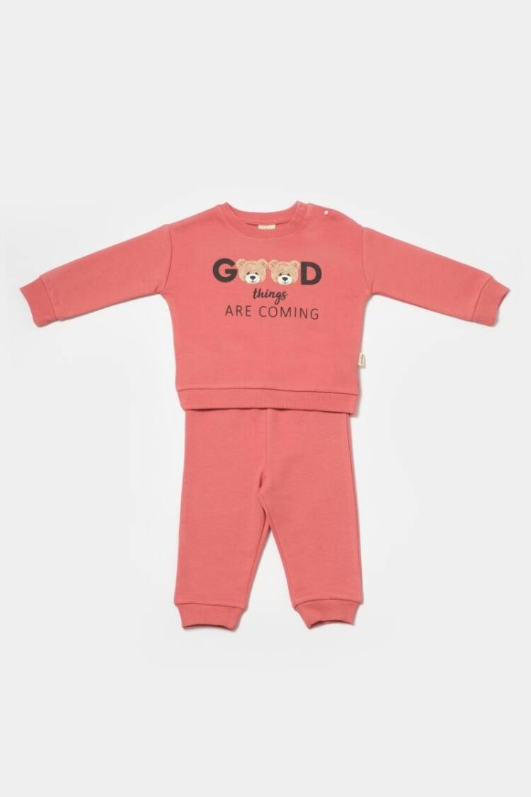 Baby Sets - Toptan Unisex Bebek 2'li Sweatshirt ve Pantolon Takımı 3-24M Organik Pamuk Baby Cosy 2022-CSY8010 - Brand: BabyCosy - Women & Kids, Baby Clothes Wholesale - Globality Store