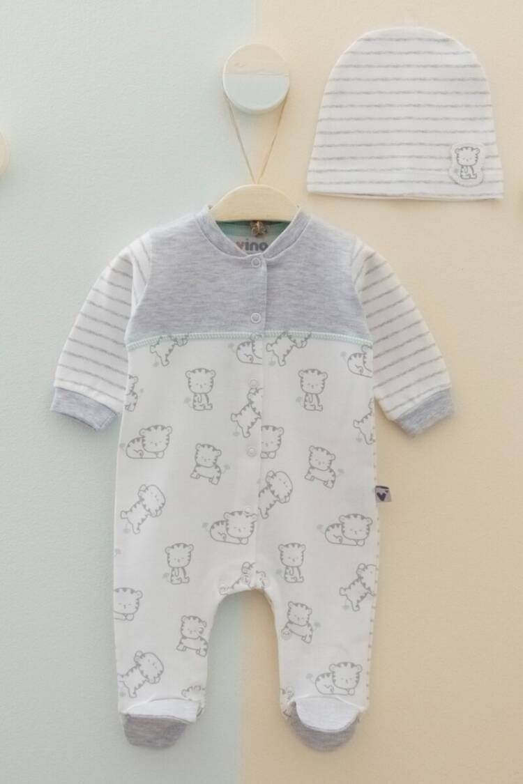 Baby Rompers and Overalls - Toptan Unisex Bebek 2'li Tulum ve Bere Takım 0-6M 2042-00110 - Brand: Vina Baby - Women & Kids, Baby Clothes Wholesale - Globality Store