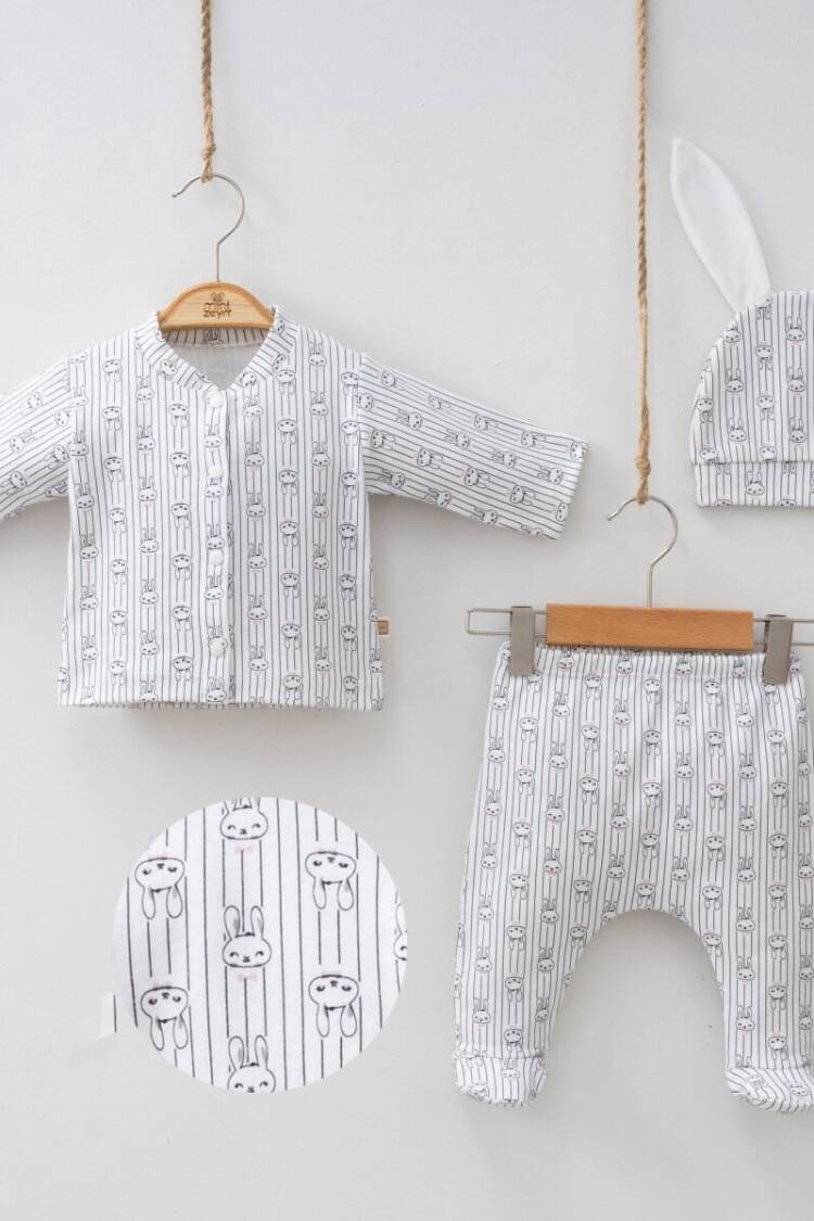 Underwear - Socks - Pajamas - Toptan Unisex Bebek 5'li Yenidoğan Takım 0-3M 2014-7054 - Brand: Minizeyn - Women & Kids, Baby Clothes Wholesale - Globality Store